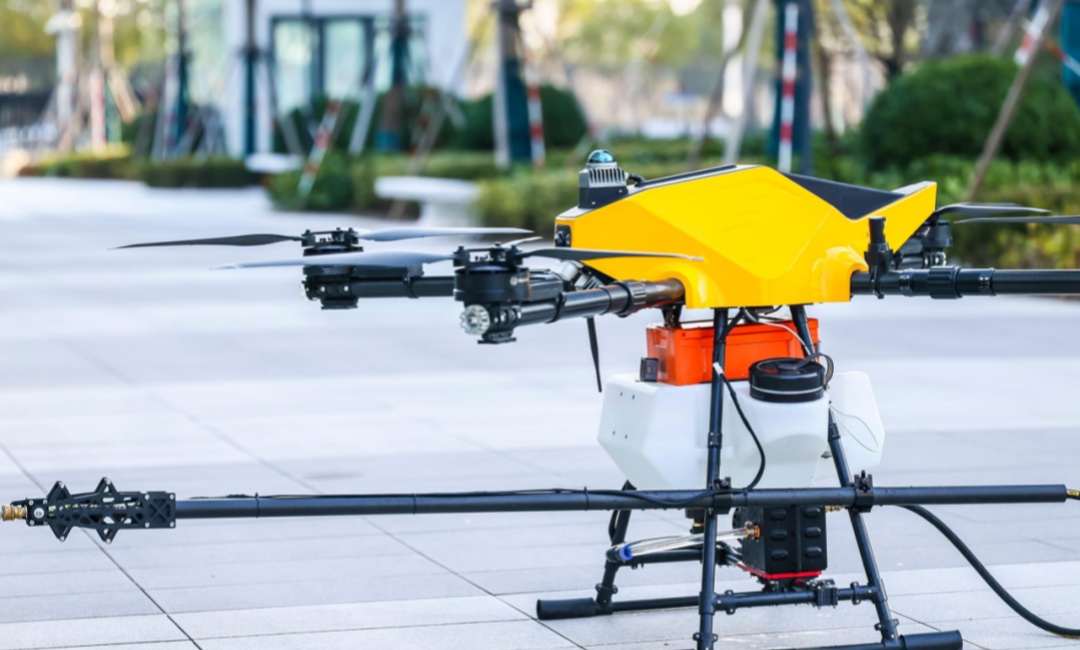 C16 cleaning drone front view – Compact high-rise and PV panel cleaning drone with modular design