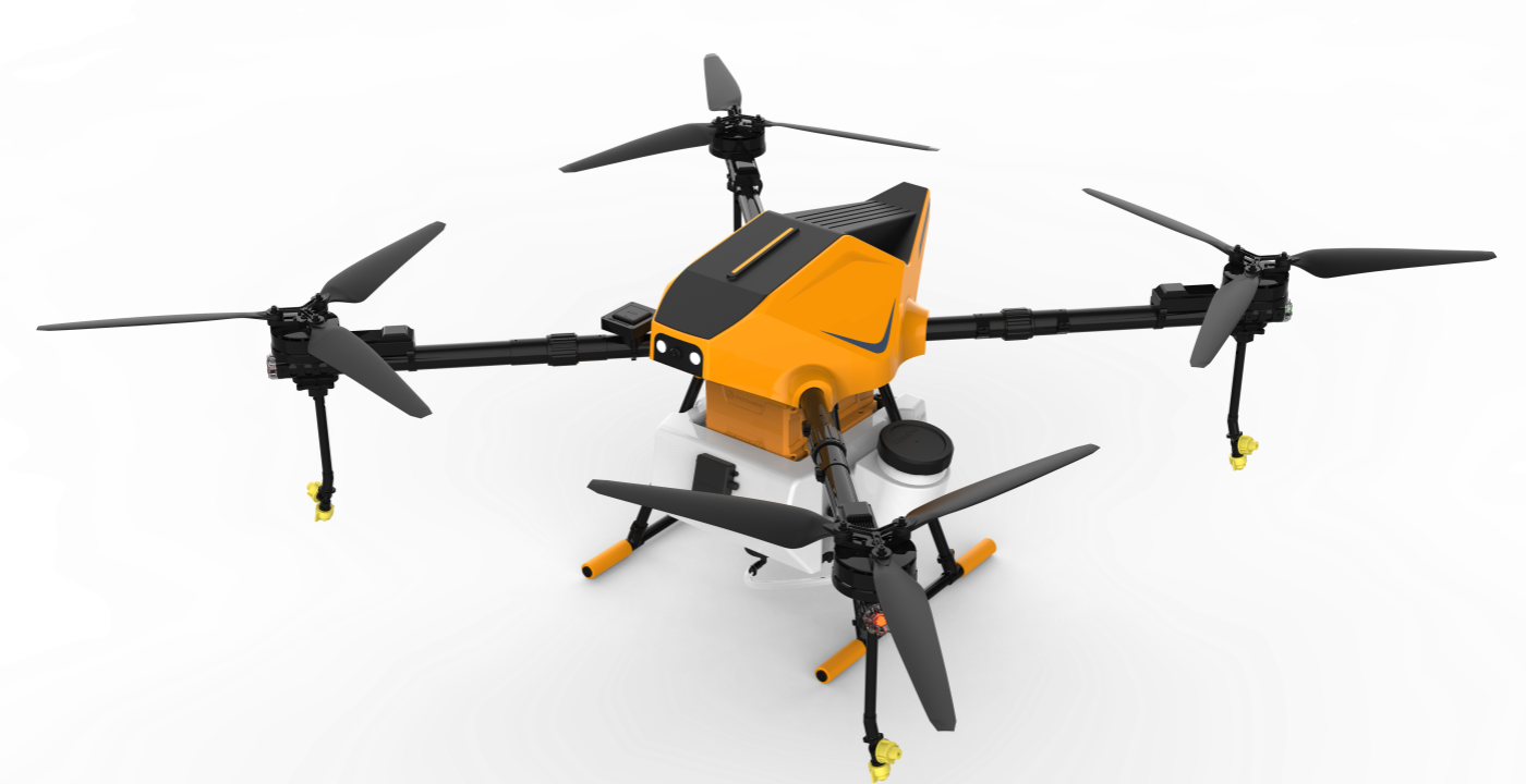 C16 cleaning drone front view – Compact high-rise and PV panel cleaning drone with modular design