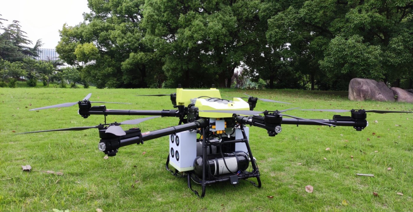 TDHP H40 heavy-duty 6-axis agricultural drone with 40L spraying and 50L spreading system for large-scale farm operation