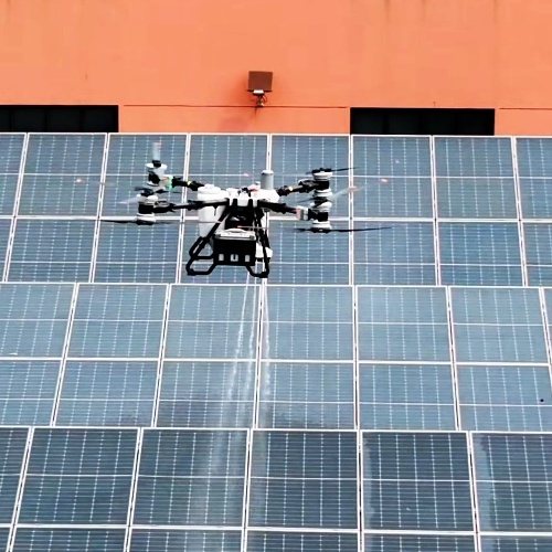 UAV solar cleaning module