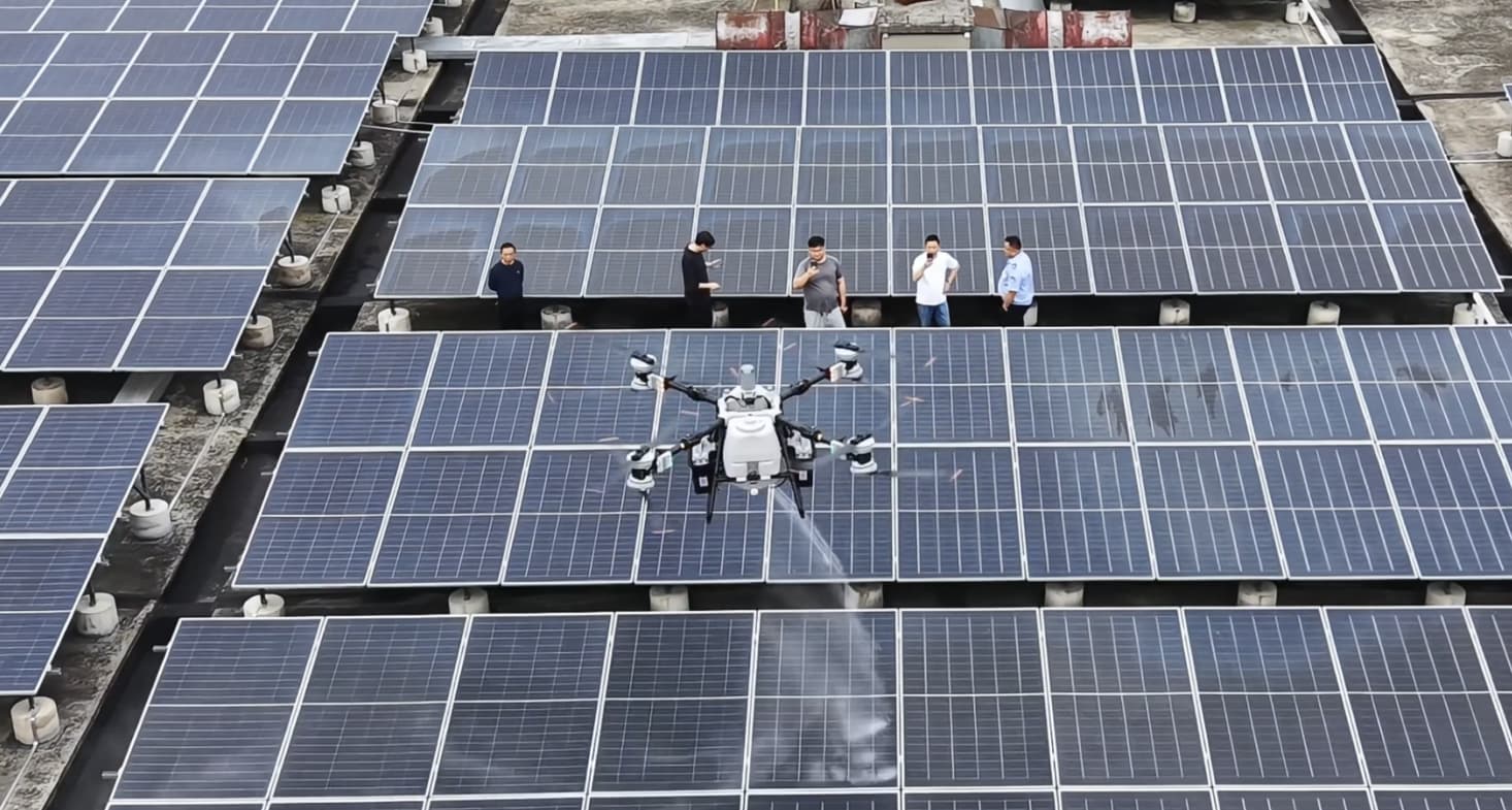 DJI FC100 compatible UAV solar panel cleaning module high pressure PV washing payload kit for solar farm maintenance DJI FC100 compatible UAV solar panel cleaning module high pressure PV washing payload kit for solar farm maintenance