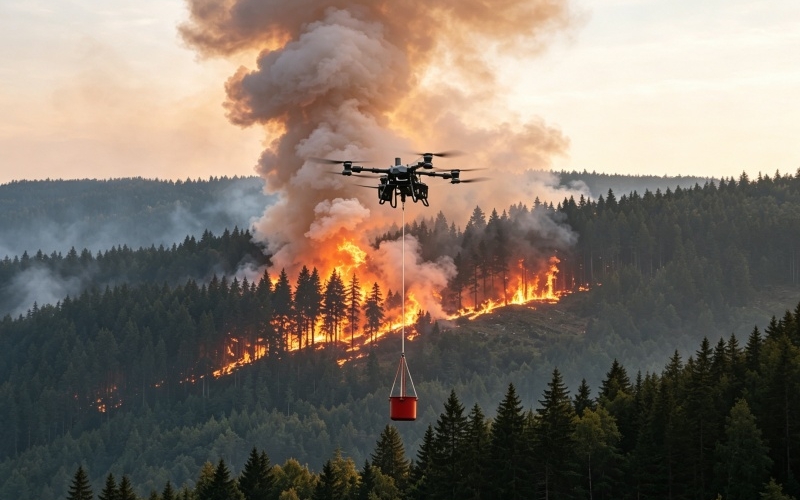 How Drone Firefighting Water Buckets Work
