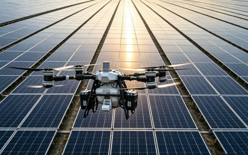 Solar Panel Cleaning Drone Solutions